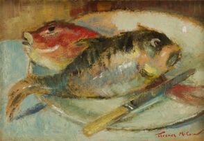 Terence McCaw; Still Life with Fish on a Plate