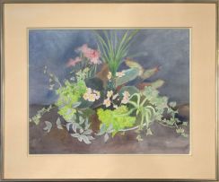 Maud Sumner; Still Life of Flowers and Leaves