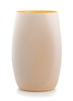 A cased white and café-au-lait glass vase, Barbini Glassworks for Murano, 1970s