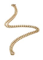 Victorian gold muff chain