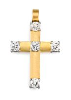Diamond and gold crucifix