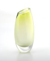 A Vicke Lindstrand for Kosta lemon sommerso glass vase, post 1950’s