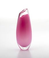 A Vicke Lindstrand for Kosta pink sommerso glass vase, post 1950’s
