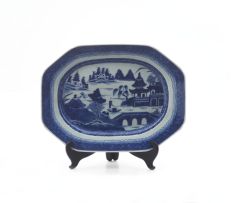 A Chinese blue and white dish, Qing Dynasty, late 18th/early 19th century