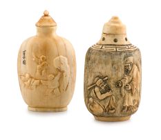 A Chinese ivory snuff bottle, late 19th/early 20th century