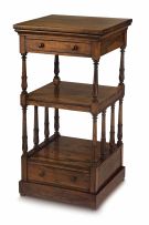 A Regency rosewood two-tiered canterbury