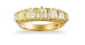 Seven-stone diamond ring