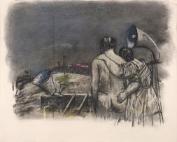 William Kentridge; Drawing for 'Sobriety, Obesity, and Growing Old'