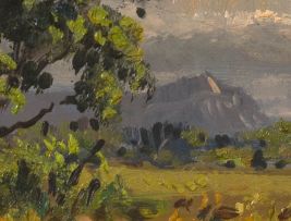 Otto Klar; Landscape with Tree