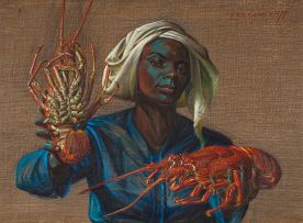Vladimir Tretchikoff; The Crayfish Vendor