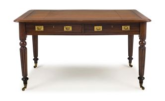 An early Victorian mahogany table desk