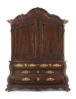 A Cape rococo stinkwood armoire, 18th century