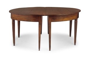 A pair of Cape stinkwood half-moon tables, 19th century