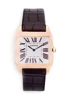 Gentleman’s 18ct pink gold Santos-Dumont Cartier wristwatch, circa 2008, Ref. 2650 – 823402CE