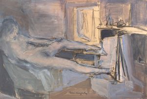 Jean Welz; Reclining Nude in an Interior