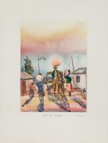 Durant Sihlali; Sunset at Duduza; Zulu Woman; The Coal Merchant, three