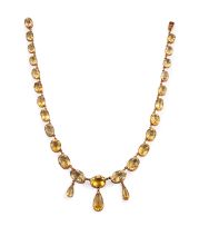 Late Victorian citrine necklace