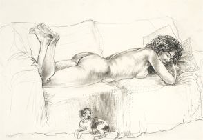 Diane Victor; Nude with Puppy