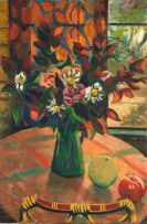 Maud Sumner; Flowers and Fruit on a Table