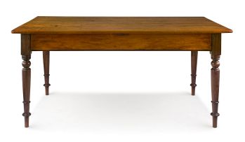 A Cape yellowwood and stinkwood table, mid 19th century