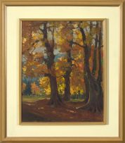 Piet van Heerden; Autumnal Oaks