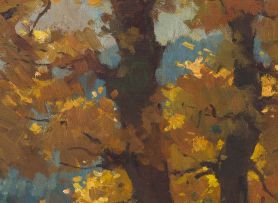 Piet van Heerden; Autumnal Oaks