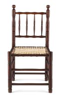 A Cape indigenous hardwood tolletjies chair, early 19th century