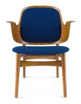 A Danish Model 107 beech wood shell chair, NA Jørgensen/ Bramin, circa 1955