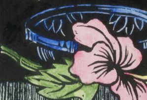 Gregoire Boonzaier; Hibiscuses in a Blue Vase
