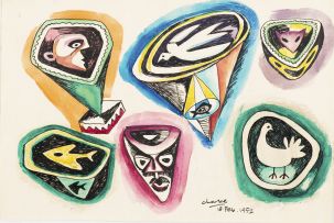 Peter Clarke; Masks, Fish, Birds and Cat