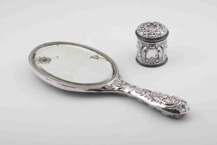 A late Victorian silver hand mirror, Mappin & Webb Ltd, London, 1901