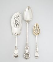 A George III silver-gilt Old English pattern serving spoon, George Smith & William Fearn, London, 1792