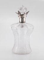 A silver-mounted glass decanter and stopper, London, marks worn