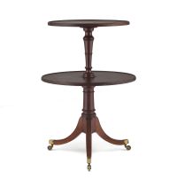 A George III style mahogany two-tiered dumb waiter