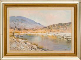 Christopher Tugwell; River in a Winter Landscape