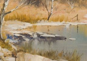 Christopher Tugwell; River in a Winter Landscape
