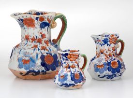 Three Mason’s Ironstone China jugs, 19th century
