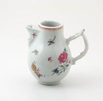 A Chinese famille-rose sparrow-beak jug, Qing Dynasty, 18th century