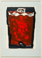 Gunther van der Reis; Red and Black Abstract