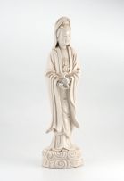 A Chinese blanc-de-Chine figure of Guanyin, Qing Dynasty, early 20th century