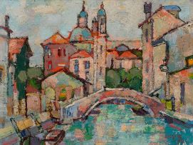 Gregoire Boonzaier; Venetian Canal Scene