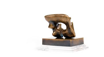 Henry Moore; Maquette Square Form with Cut