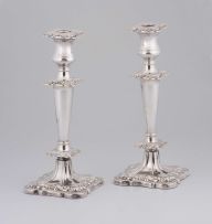 A pair of Elizabeth II silver candlesticks, Viners Ltd, Sheffield, 1961