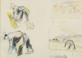 Maggie Laubser; Study Drawing: Harvesters