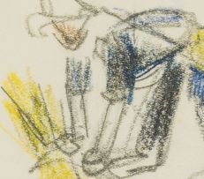 Maggie Laubser; Study Drawing: Harvesters