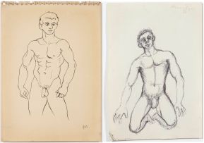 Johannes Meintjes; Sketches of Male Nudes, two