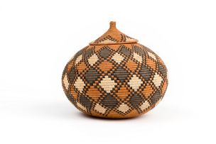 The Vukani Association of Eshowe; Woven Basket with Cover