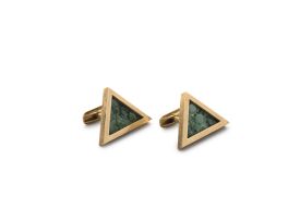 Pair of jade and gold cufflinks by Andrew Grima, London 1971