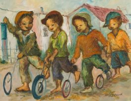 Amos Langdown; Children Playing