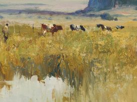 Christopher Tugwell; Landscape with Cattle